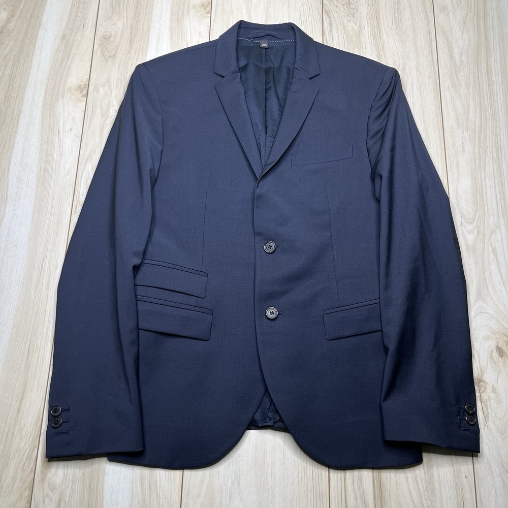 Neil Barrett Navy Blue Wool Blazer Mens Size 36S Slim Fit Made in Italy